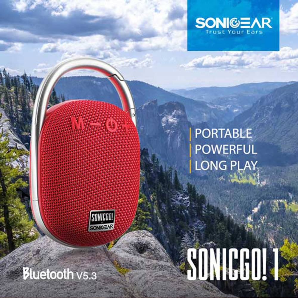 SonicGear SONICGO!1 Portable Bluetooth Speaker Red