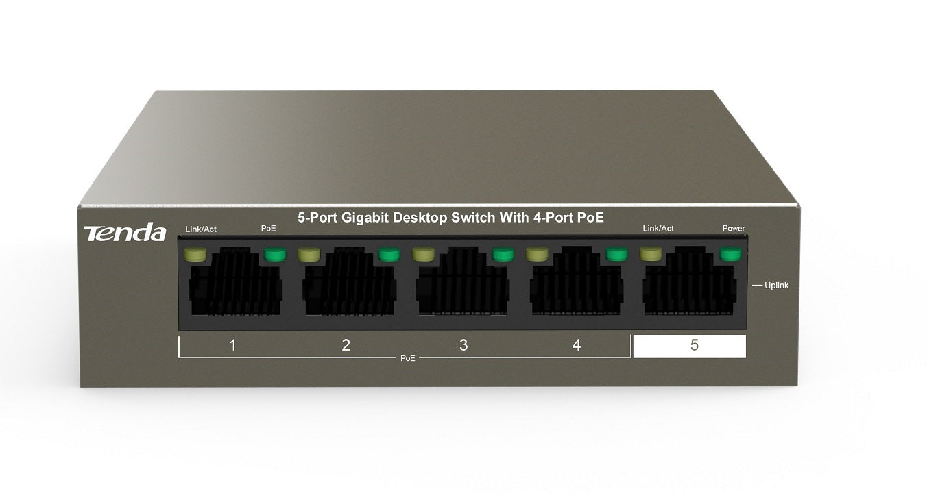 Tenda TEG1105P-4 5Port Gigabit Switch 4PoE + 1 Uplink 60W