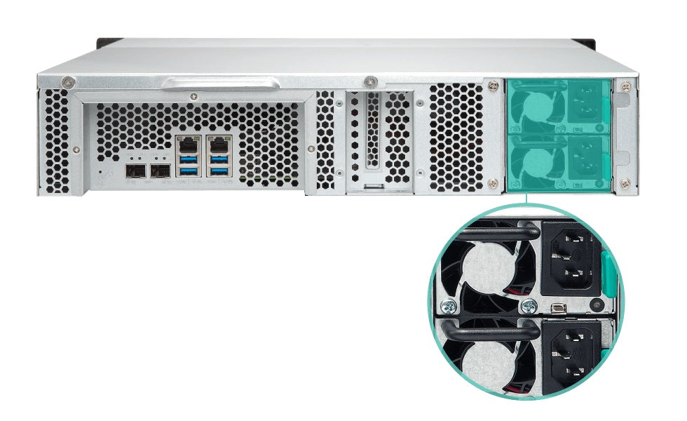 QNAP TS-832XU-RP 8Bay QuadCore 4GB PCIe Redudant PSU SFP+ R/m