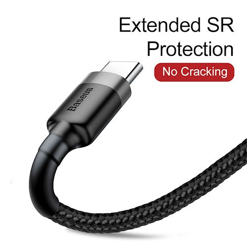 Baseus Cafule Braided Type-C Cable 2.0A 2.0m Grey