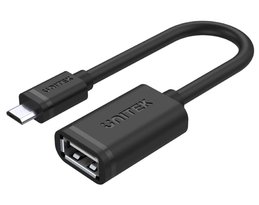 Unitek Y-C438GBK Micro-USB Male to USB-A Female OTG 20cm