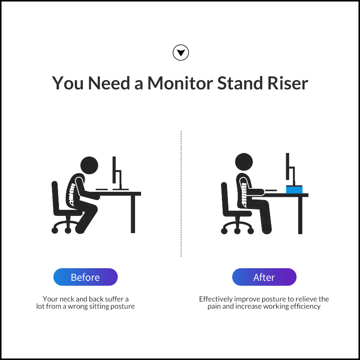 Orico Stand Monitor Double Deck with Drawers XT-02H