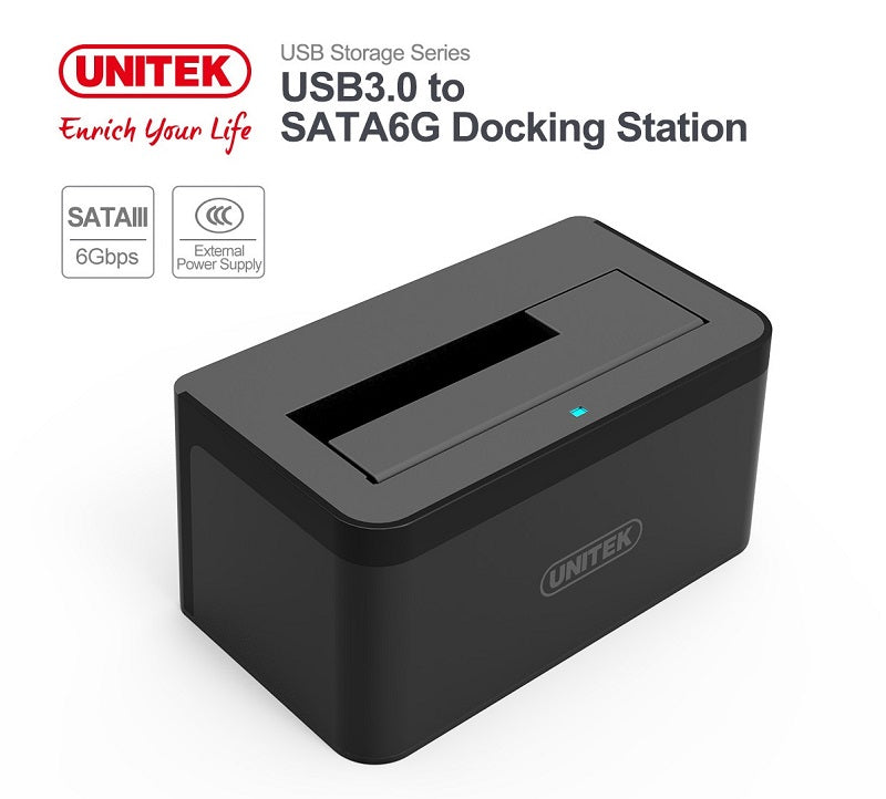 Unitek Y-1078 2.5/3.5inch SATA6G Single Bay HDD Docking Station