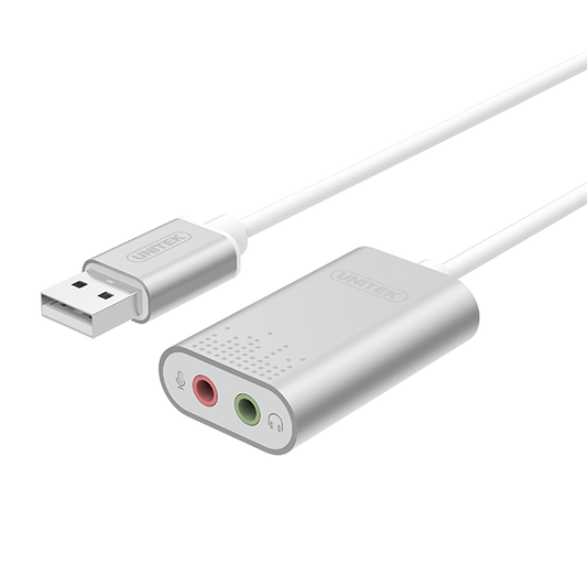 Unitek Y-247A USB Soundcard from USB to Stereo Audio Headset/Speaker and Microphone