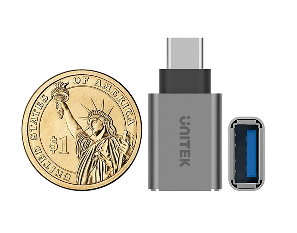 Unitek Y-A025CGY USB-A Female to Type C 3.1 Adaptor Grey