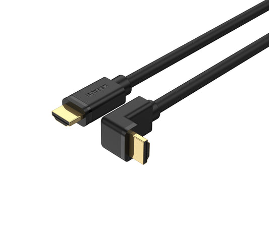 Unitek Y-C1001 HDMI Right Angle 4K/HDR Cable 90 Degrees 2m