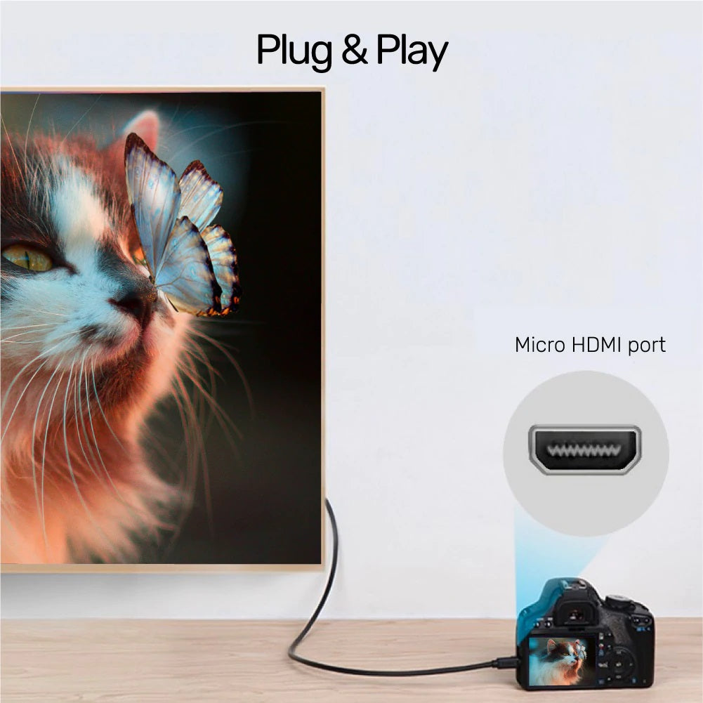 Unitek HC Micro HDMI to HDMI Cable 2.0m Y-C182