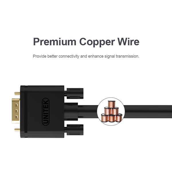 Unitek Y-C505G VGA to VGA Cable 5.0m