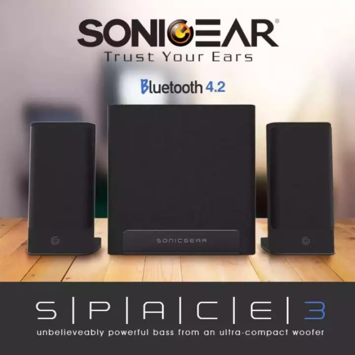 SonicGear Space3 2.1 Hi-Fi BT/USB/FM Speakers 40W