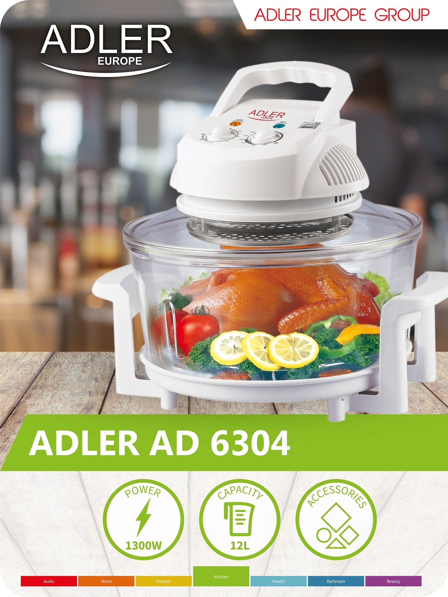 Adler AD6304 Convection Oven 12L 1400W with Timer