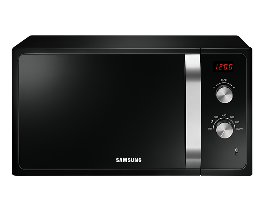 SAMSUNG MICROWAVE, MS23F300, 23L, DUAL DIAL, 800W, BLACK & BLACK GLASS