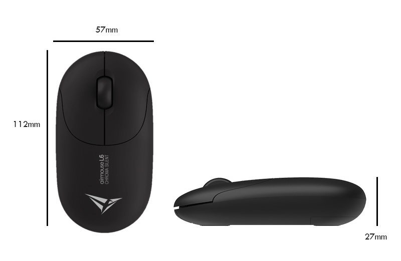 Alcatroz Airmouse L6 Chroma Rechargeable Wireless Mouse Blαck