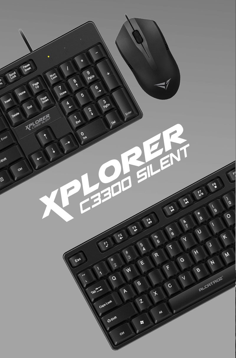 Alcatroz XPLORER C3300 Wired Keyboard & Mouse Black