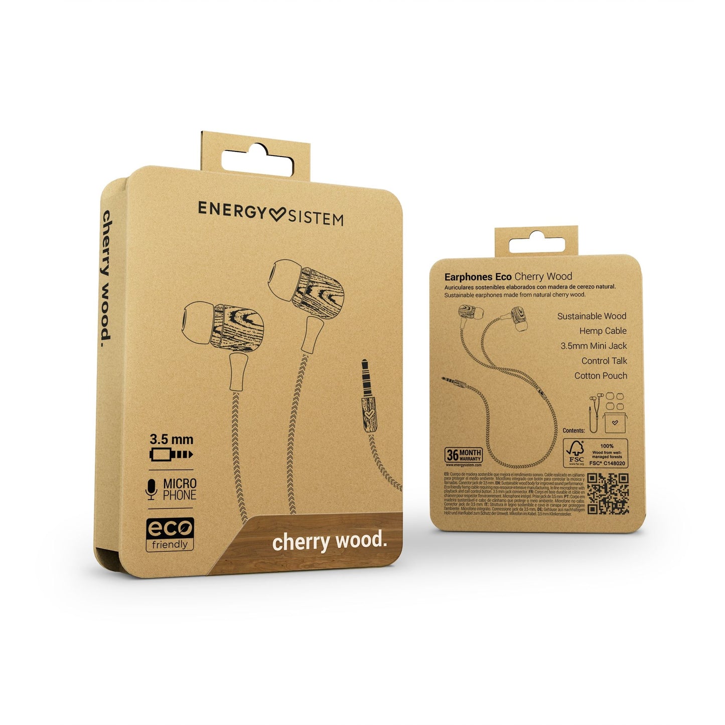 Energy Sistem Earphones 450428 Eco Cherry Wood