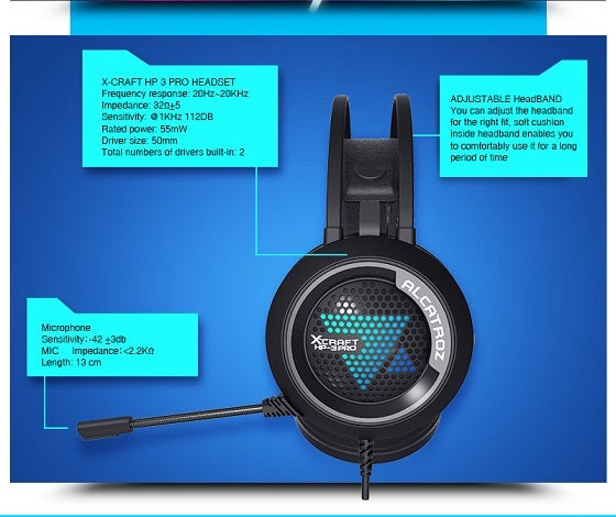 Alcatroz X-Craft HP-3 PRO USB Headset
