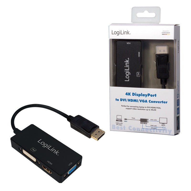 LOGILINK CV0109 4K DP TO DVI/HDMI/VGA CONVERTER
