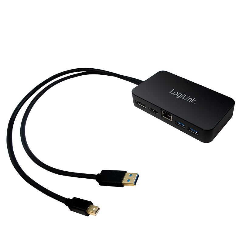 LOGILINK CV0111 MINI DP DOCKING TO HDMI/DISPLAY PORT/LAN/USB3.0
