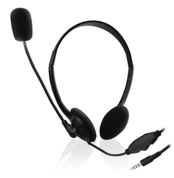 EWENT EW3567 HEADSET JACK 3.5mm WITH MIC BLACK