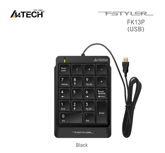 A4TECH FK13P FSTYLER SLEEK NUMERIC KEYPAD USB