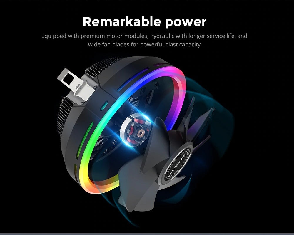 Alseye H120Z 4 PWM Pin CPU Cooler RGB Effect