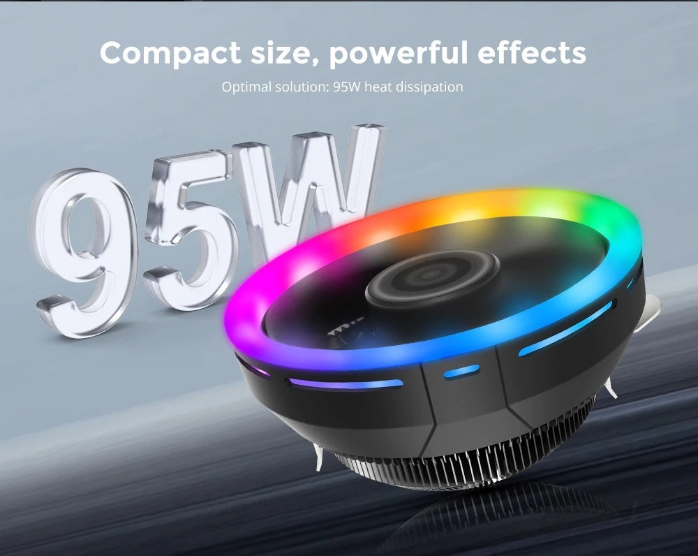 Alseye H120Z 4 PWM Pin CPU Cooler RGB Effect