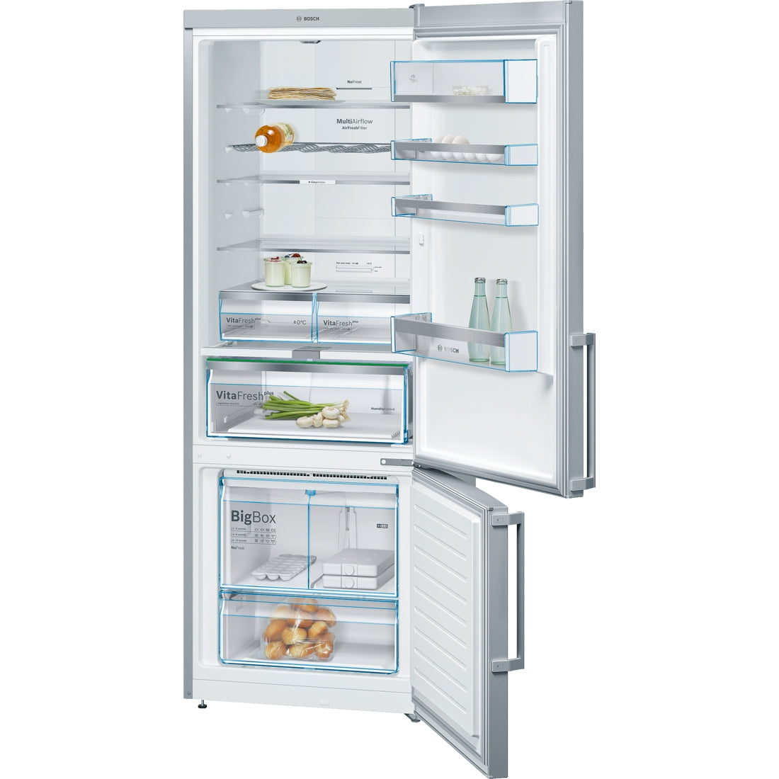 BOSCH Fridge-Freezer KGN56AI30 559lt A++ Inox Antifinger