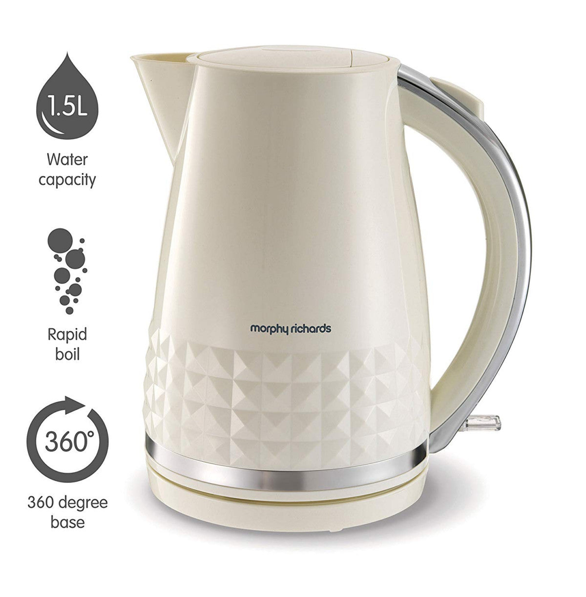 Morphy Richards Dimensions Jug Kettle 108262 Cream 3000W