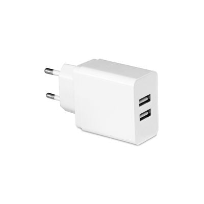 MediaRange MRMA109 Dual USB mains charger QC 3.0 fast charge enabled 18W output power WHITE