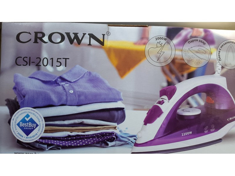 CROWN Steam Iron CSI-2015T 2200W White/Purple