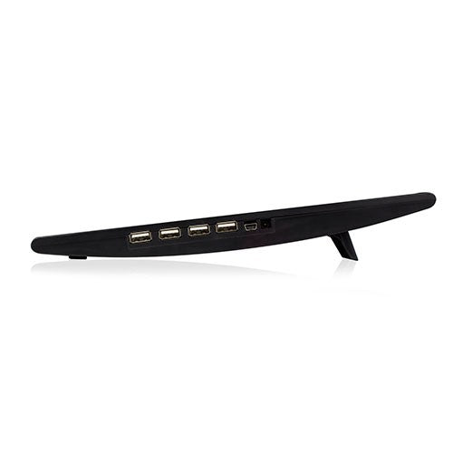 EWENT EW1253 LAPTOP COOLING STAND WITH 4 USB PORT HUB ADJUSTABLE HEIGHT BLACK