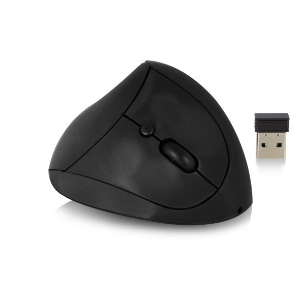 EWENT EW3150 ERGONOMIC MOUSE WIRELESS USB NANO RECEIVER,1600DPI BLACK