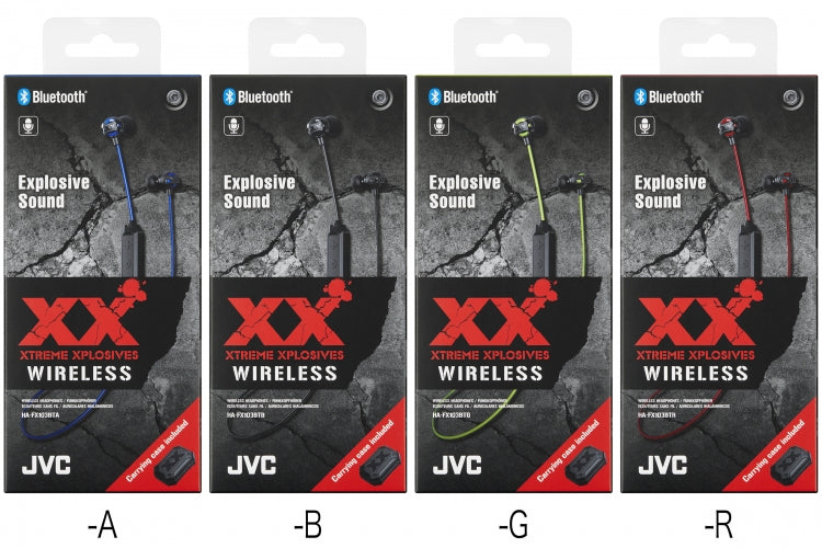 JVC Wireless Earphones Xtreme Xplosives HA-FX103BT-B Black