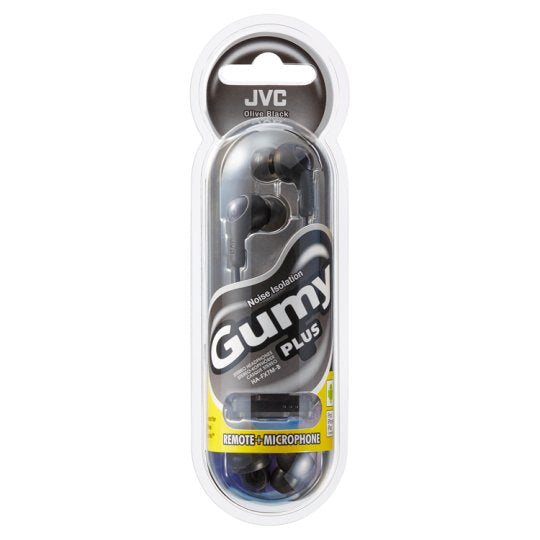 JVC Gumy Plus HA-FX7M-B-E Earphones with Microphone Olive Black
