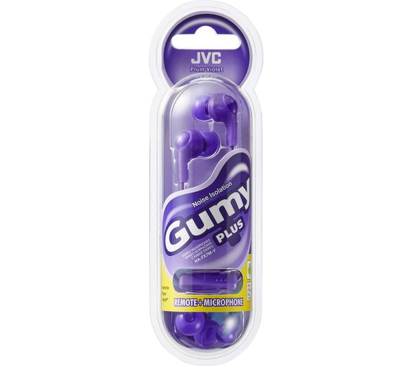 JVC Gumy Plus HA-FX7M-V-E Earphones with Microphone Plum Violet
