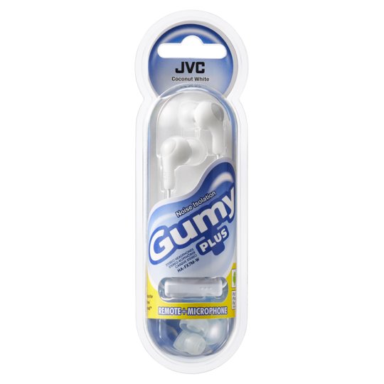 JVC Gumy Plus HA-FX7M-W-E Earphones with Microphone Coconut White
