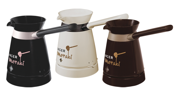 SINGER Electric Coffee Brewing Pot Meraki White