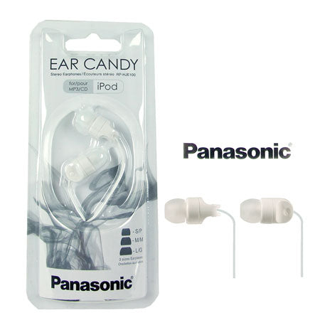 Panasonic Stereo Earphones Ear Candy RP-HJE100 White