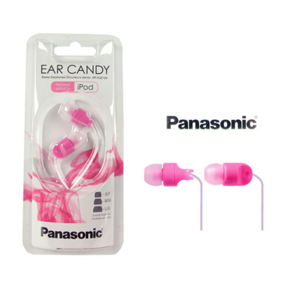 Panasonic Stereo Earphones Ear Candy RP-HJE100 Pink