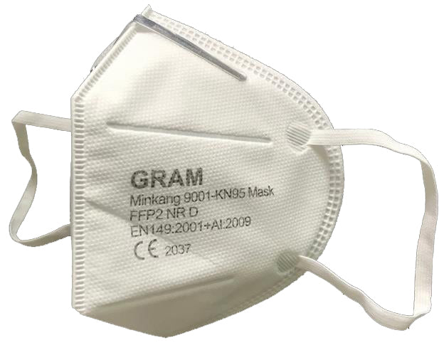 Gram KN95 FFP2 5 Layer Protective Mask with Activated Carbon filter (2 Pieces)