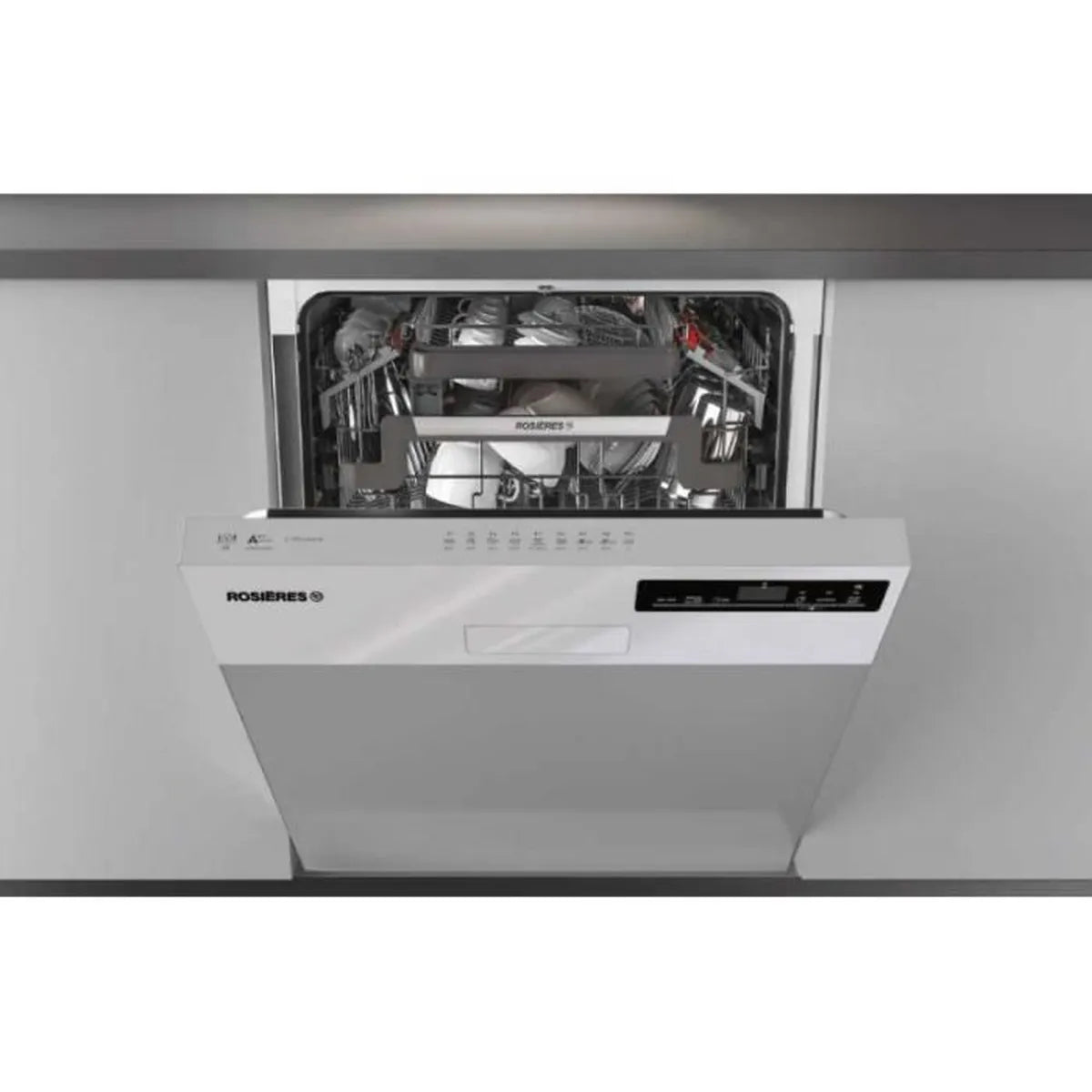 ROSIERES RDSN2D622PX Semi-Integrated, Dishwasher, Panel, 16 Place Settings, 60cm, Inox