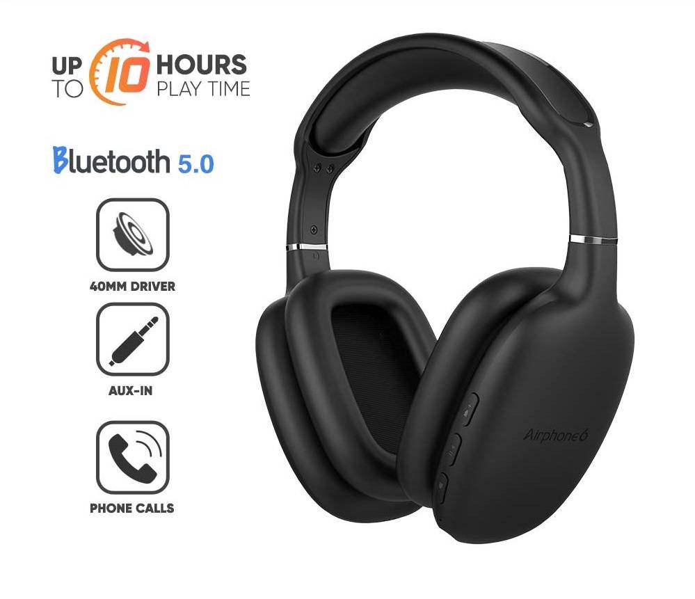 SonicGear Airphone 6 Bluetooth Headphones Black