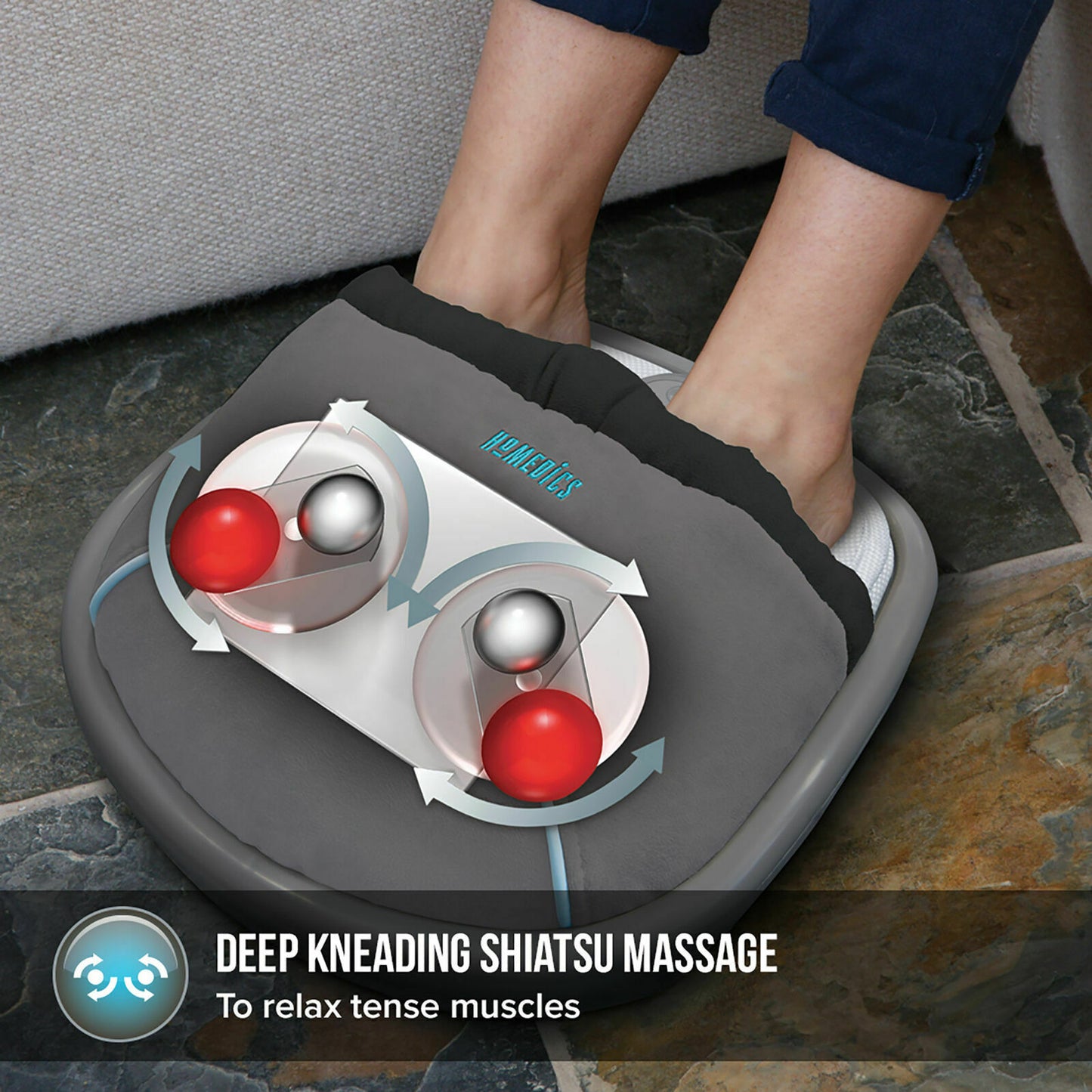 HoMedics GSF-500H Gel Air & Shiatsu Foot Massager With Heat