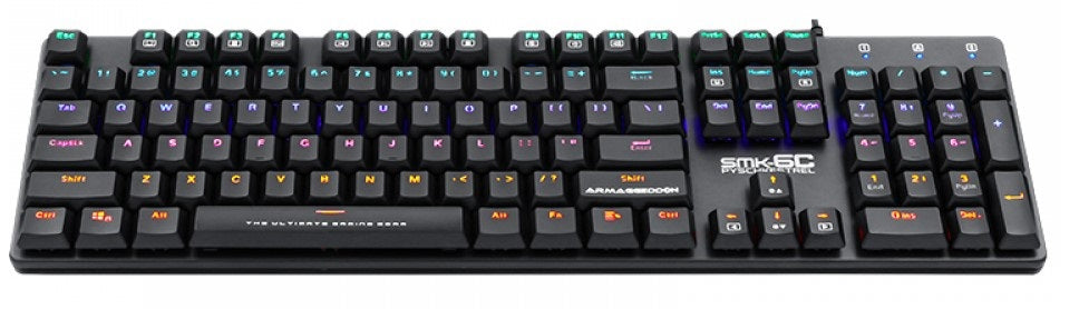 Armaggeddon SMK-6C PSYCHKESTREL Low Profile Blue Switch Mechanical Keyboard