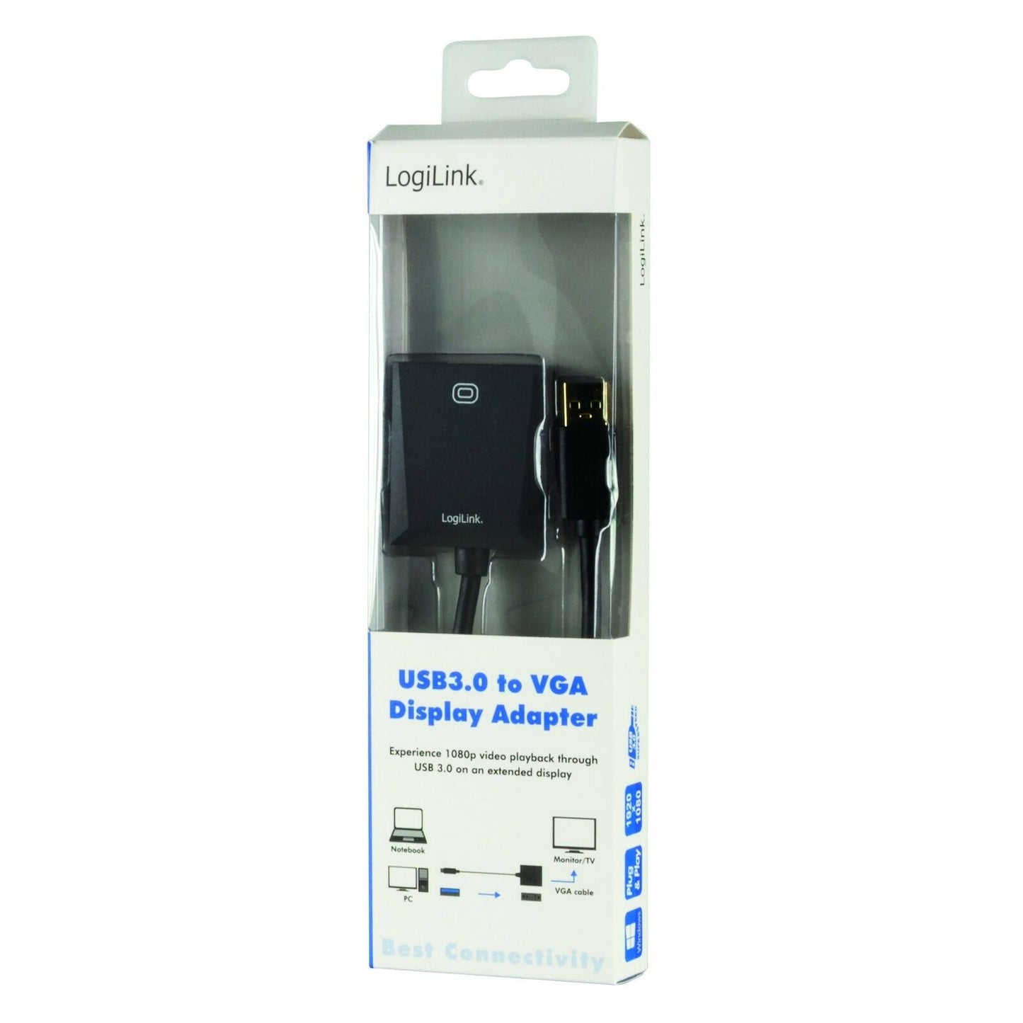 LOGILINK UA0231 USB3.0 TO VGA ADAPTER BLACK