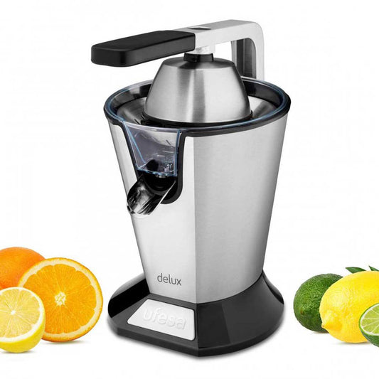 UFESA EX4950 Lever Press Juicer 600W Inox Different squeezer cones for Large & Small fruits