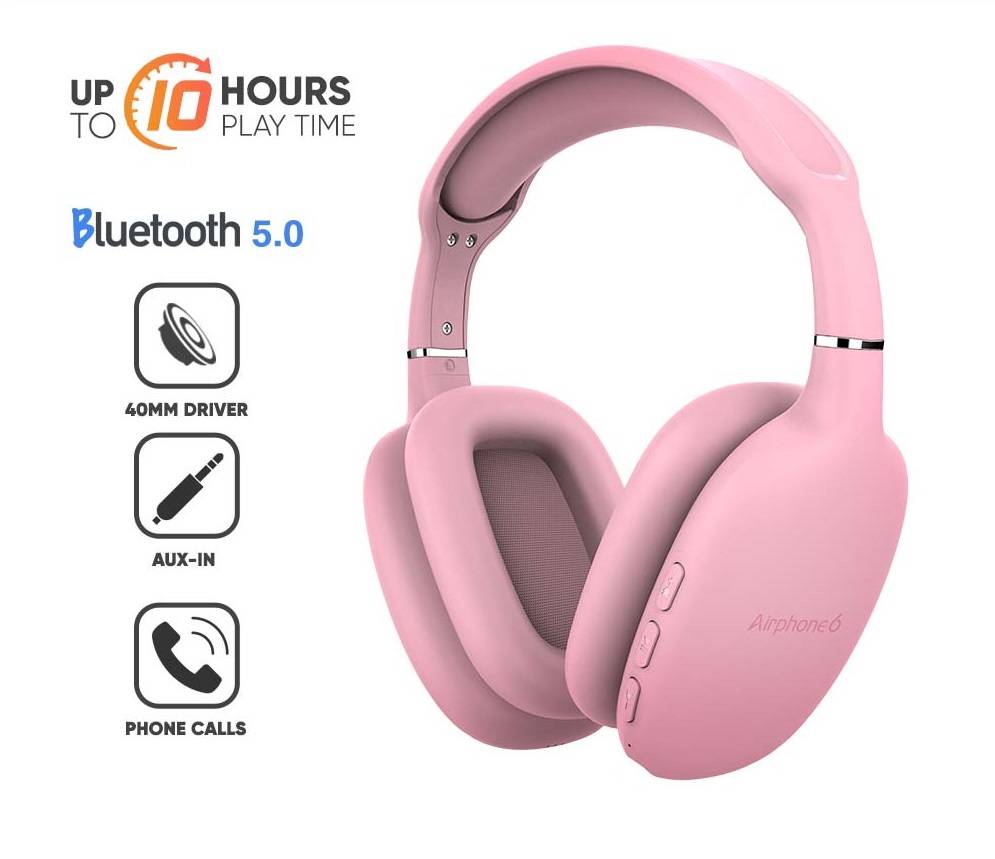 SonicGear Airphone 6 Bluetooth Headphones Pink