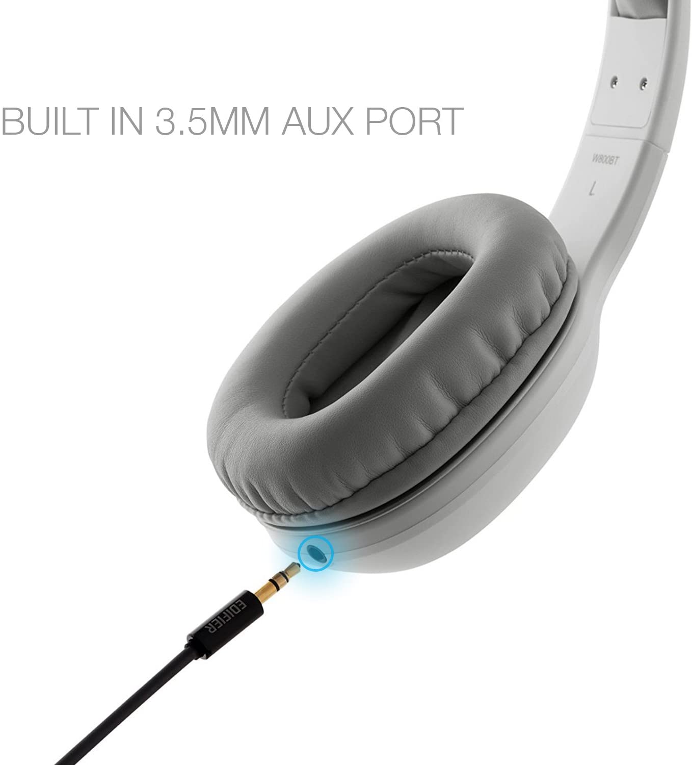 EDIFIER W800BT WHITE BLUETOOTH HEADPHONE W/MIC