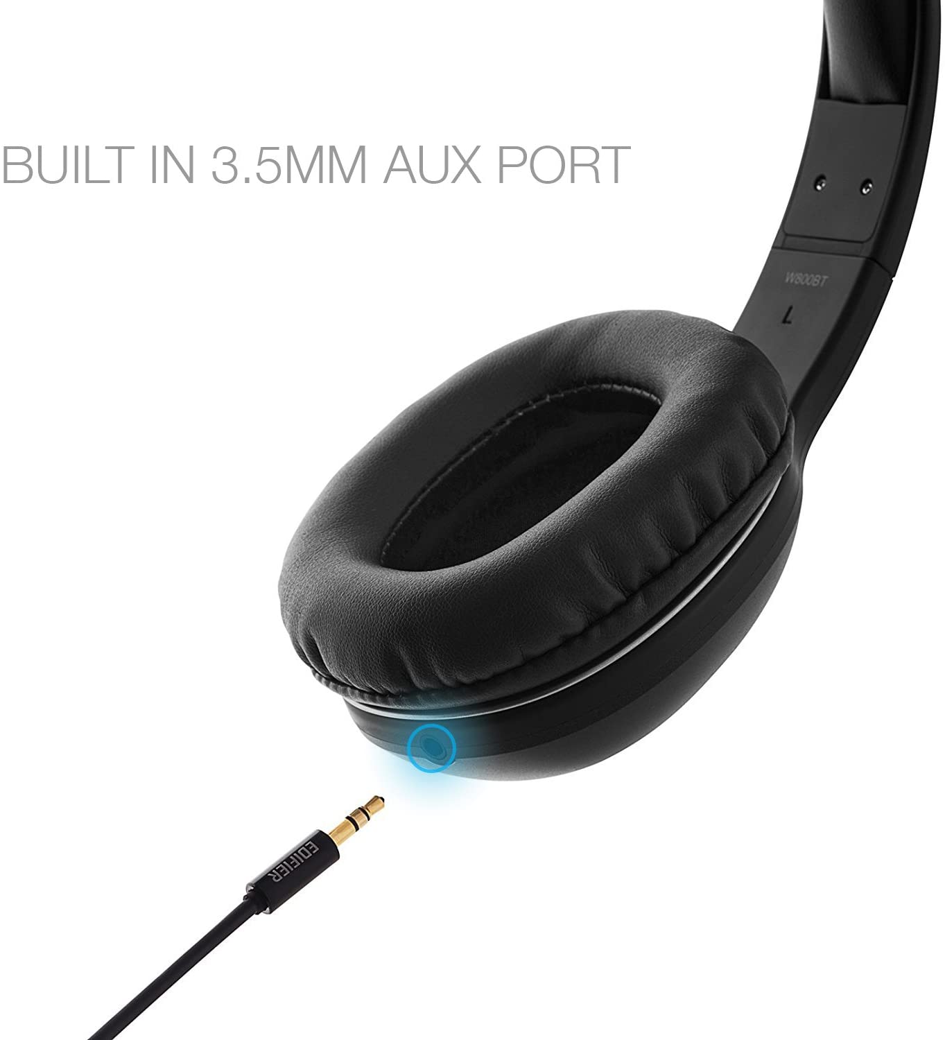 EDIFIER W800BT BLACK BLUETOOTH HEADPHONE W/MIC