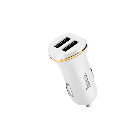 HOCO Z1 TWO PORT CAR CHARGER WHITE